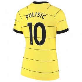 Jalkapallo Pelipaidat Chelsea Christian Pulisic 10 Naisten Vieraspaita 2021-2022 Lyhythihainen